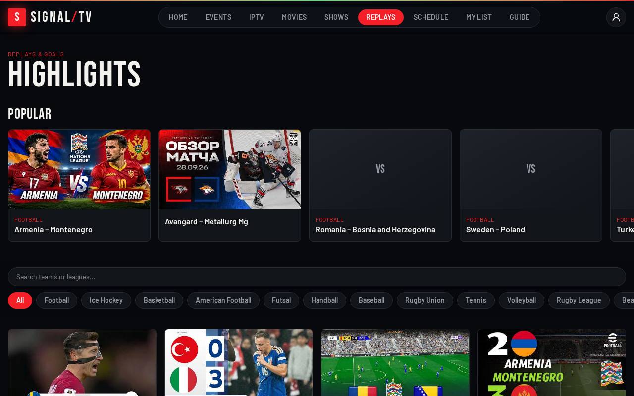 Replays & highlights on desktop